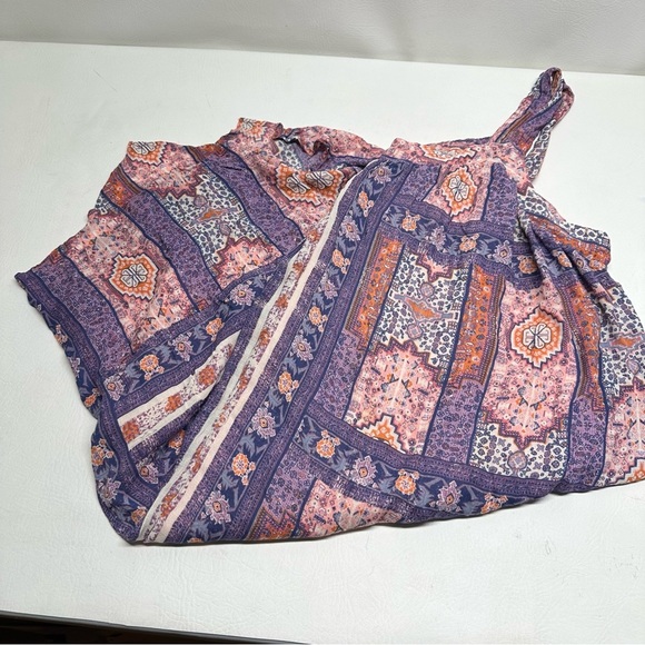 Lucky brand Bohemian Purple and Pink tapestry prints Dress size 2X - Picture 9 of 9
